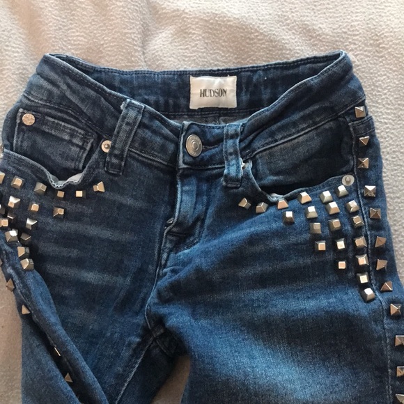 Hudson Studded Blue Jeans size 7 - Picture 2 of 5
